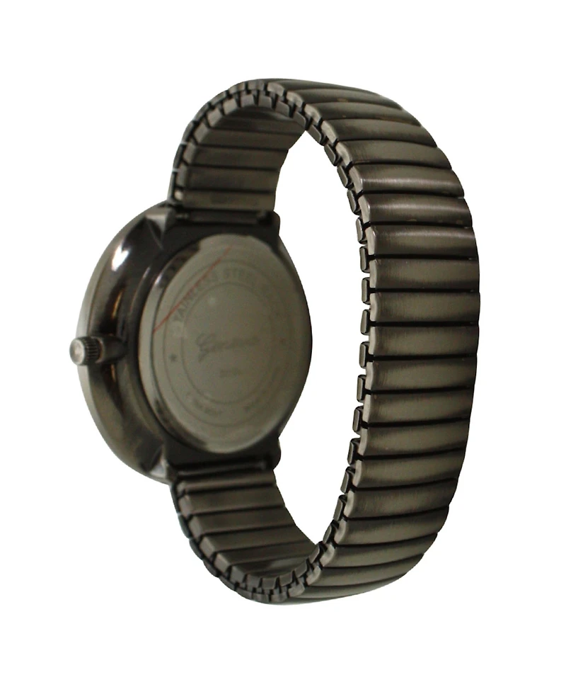 Olivia Pratt Metallic Super Large Face Stretch Strap Watch