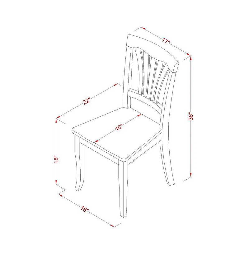 East West Furniture Dining Room Set Black & Cherry