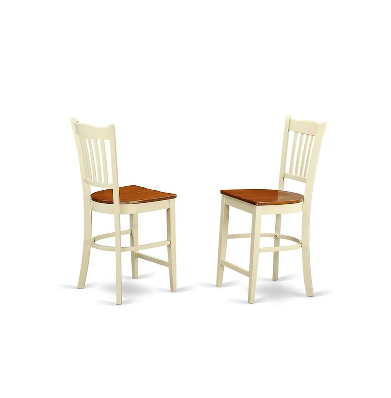 East West Furniture 3 Pc counter height pub set - high Table and 2 counter height Chairs