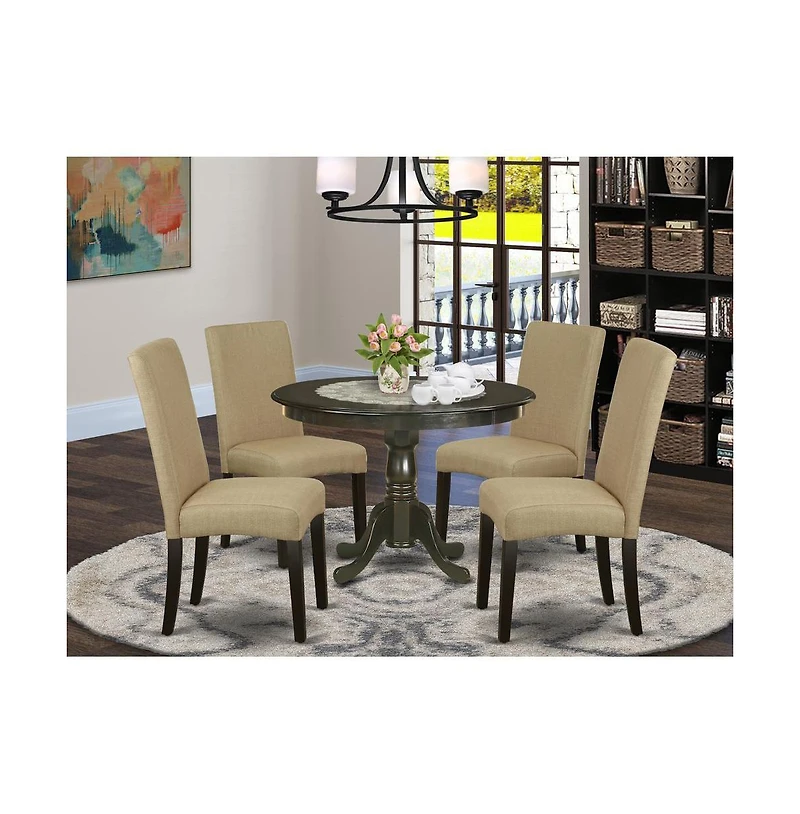 East West Furniture Dining Room Set Cappuccino