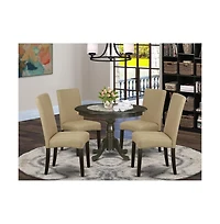 East West Furniture Dining Room Set Cappuccino