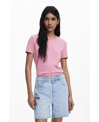 Desigual Women's "D" strass T-shirt