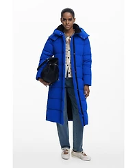 Desigual Women's Long padded jacket with belt