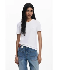 Desigual Women's "D" strass T-shirt