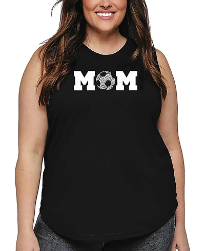 La Pop Art Plus Soccer Mom Word Tank Top