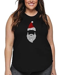 La Pop Art Plus Santa Claus Word Tank Top