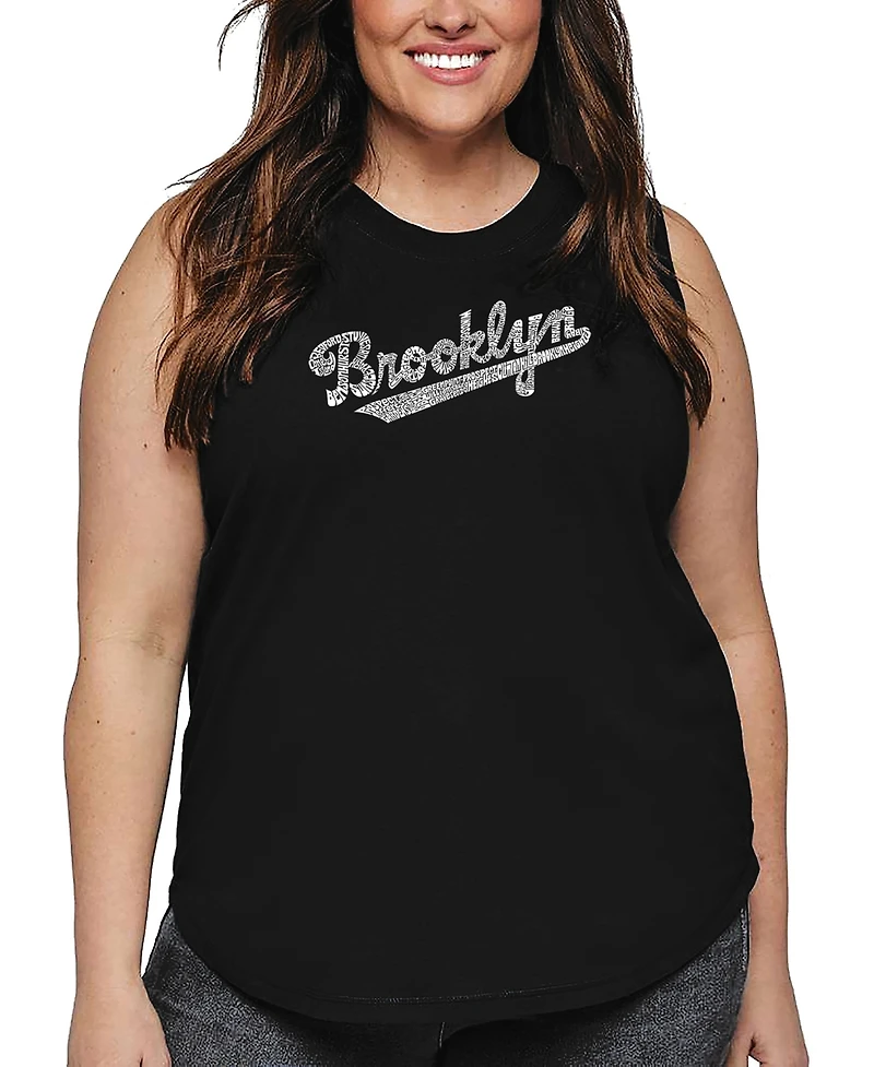 La Pop Art Plus Brooklyn Word Tank Top
