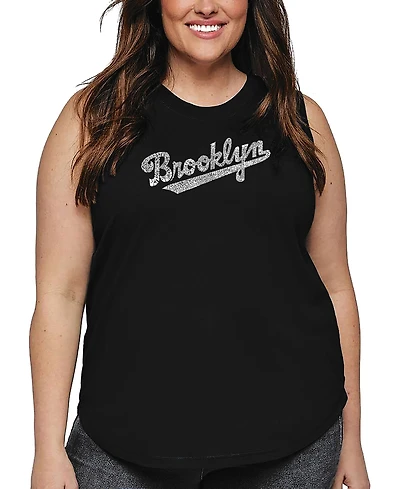 La Pop Art Plus Brooklyn Word Tank Top