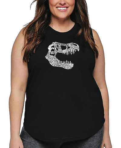 La Pop Art Plus Trex Word Tank Top