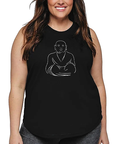 La Pop Art Plus Positive Wishes Word Tank Top