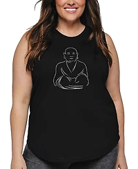 La Pop Art Plus Positive Wishes Word Tank Top