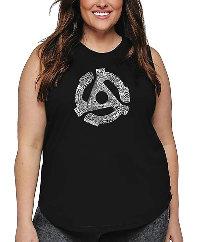 La Pop Art Plus Record Adapter Word Tank Top