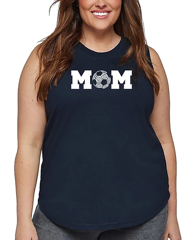 La Pop Art Plus Soccer Mom Word Tank Top