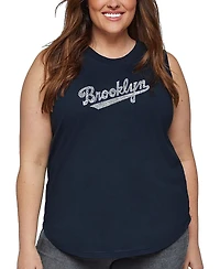 La Pop Art Plus Brooklyn Word Tank Top