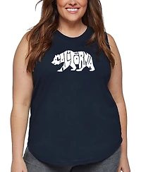 La Pop Art Pus California Bear Word Tank Top