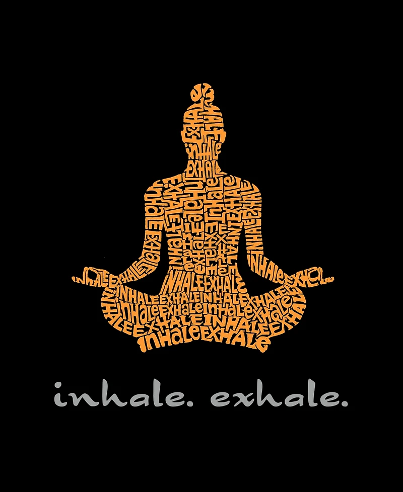 La Pop Art Plus Inhale Exhale Word Tank Top