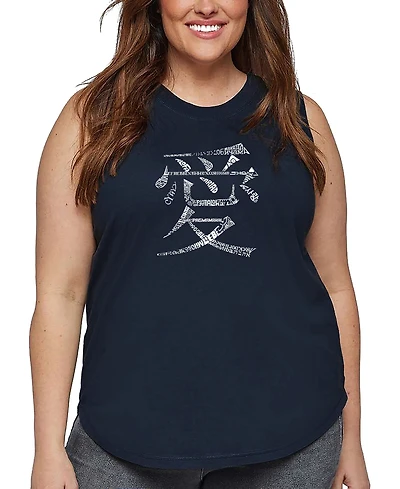 La Pop Art Plus 44 Love Languages Word Tank Top