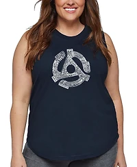 La Pop Art Plus Record Adapter Word Tank Top