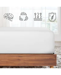 Soft 400 Thread Count 100% Cotton Deep Pocket Queen Fitted Sheet Only by California Design Den