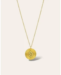 Zoe Lev Pleated Disc Snake Necklace