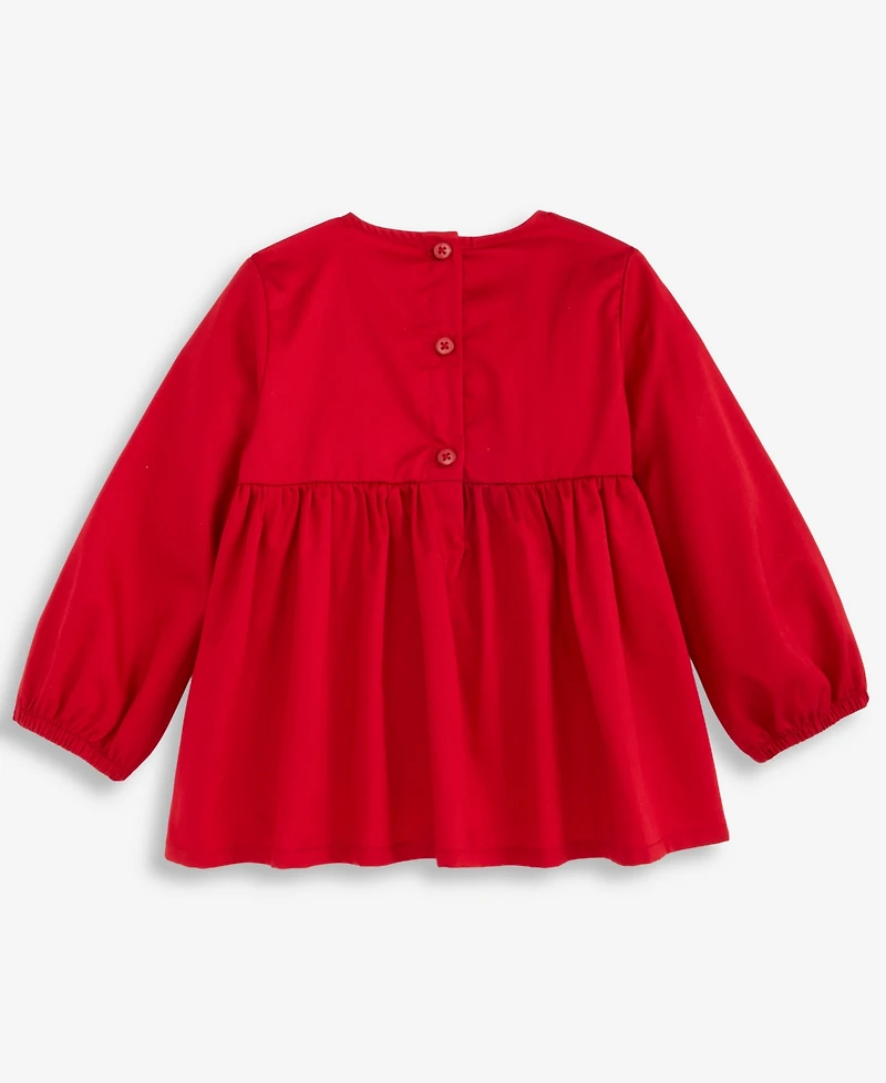 First Impressions Baby Girls Cotton Long-Sleeve Big-Bow Top & Pants, Macy's Exclusive
