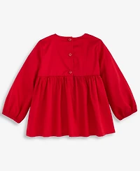 First Impressions Baby Girls Cotton Long-Sleeve Big-Bow Top & Pants, Macy's Exclusive