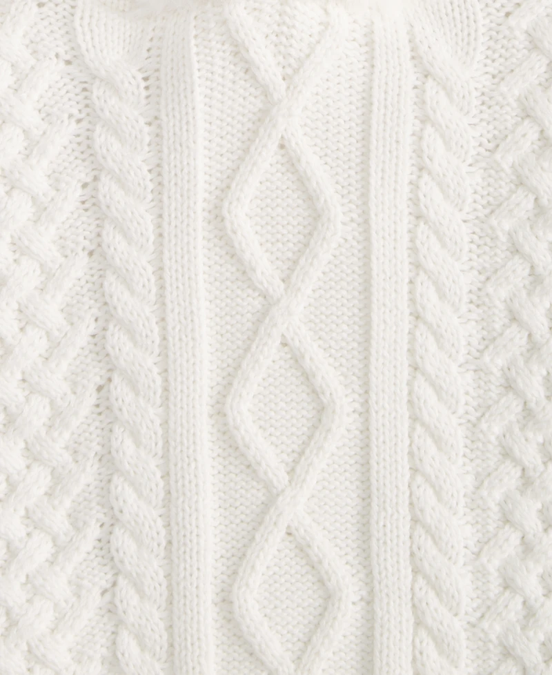 First Impressions Baby Girls Cable-Knit Poncho, Macy's Exclusive