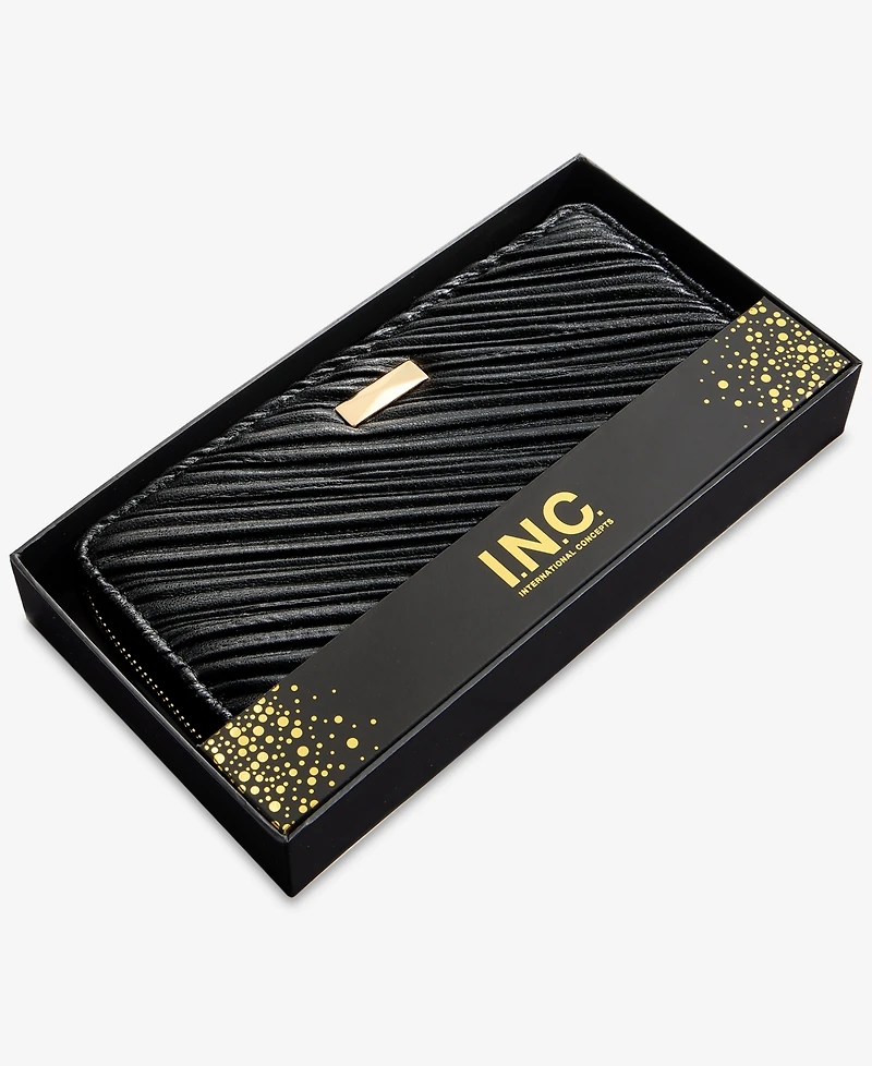 I.n.c. International Concepts Hazel Ruched Zip-Around Wallet, Macy's Exclusive