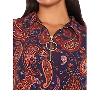 Msk Plus Printed Jersey 3/4-Sleeve Dress