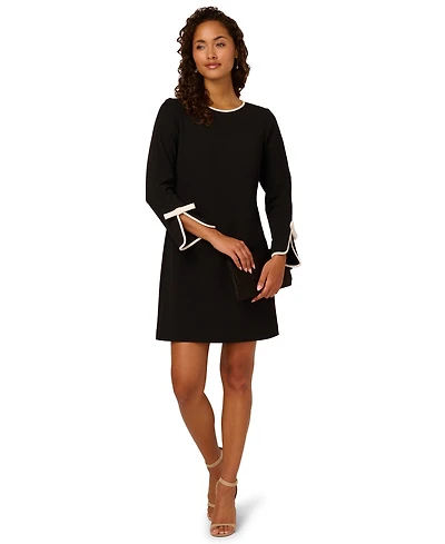 Adrianna Papell Women's 3/4-Sleeve Crepe Sheath Dress