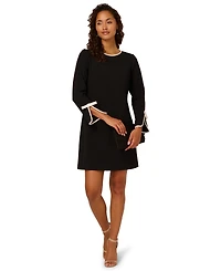 Adrianna Papell Women's 3/4-Sleeve Crepe Sheath Dress