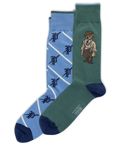 Polo Ralph Lauren Men's 2-Pack Ribbed Cuff Socks