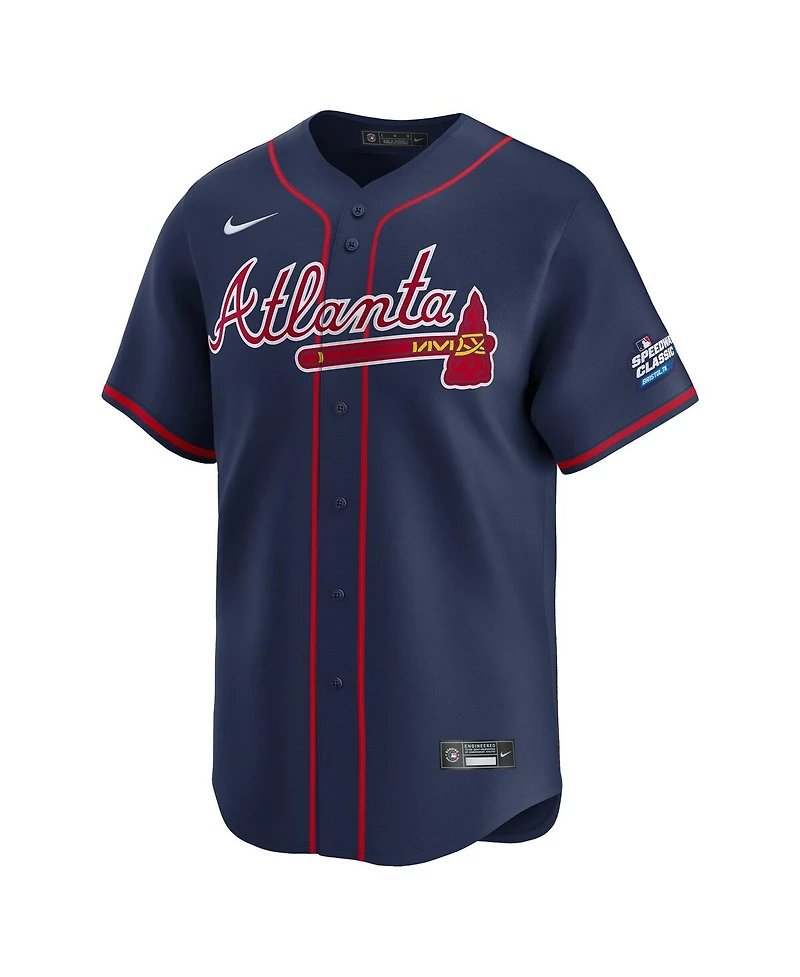 Nike Men's Austin Riley Navy Atlanta Braves 2025 Mlb Speedway Classic Alternate Limited Player Jersey