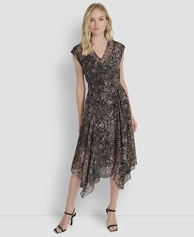 Dkny Petite Sleeveless V-Neck Dress