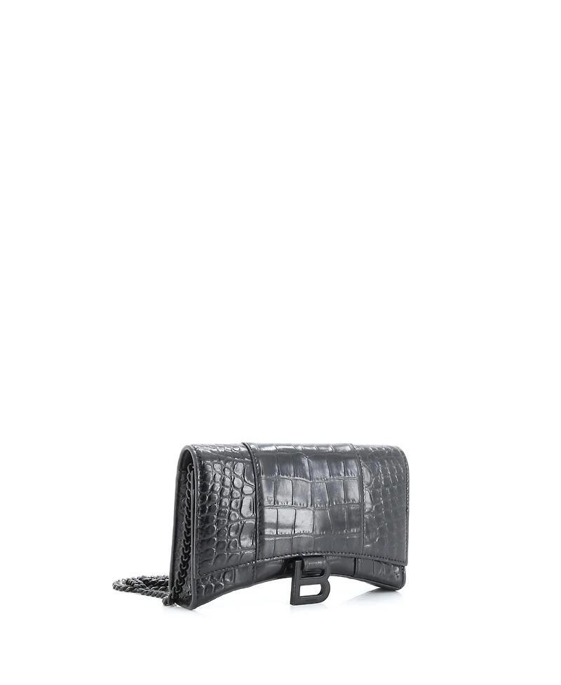 Pre-Owned Balenciaga Xs Hourglass Crossbody Bag Embossed Leather