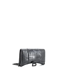 Pre-Owned Balenciaga Xs Hourglass Crossbody Bag Embossed Leather