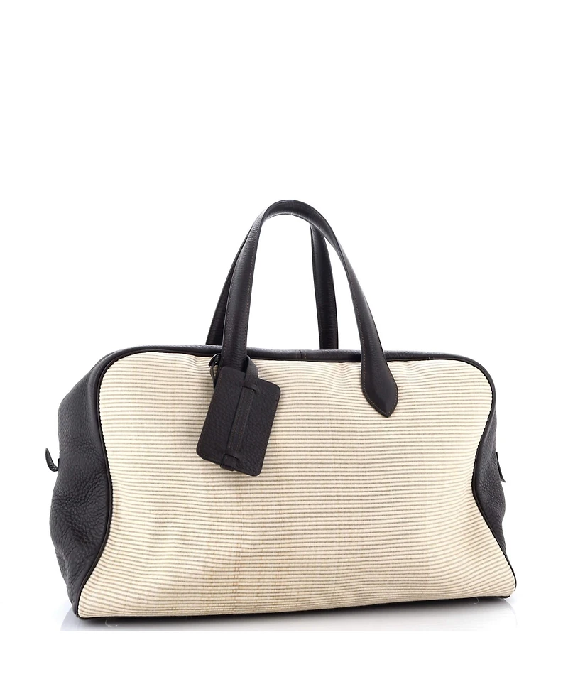 Pre-Owned Hermes 43 Victoria Ii Bag Crinoline