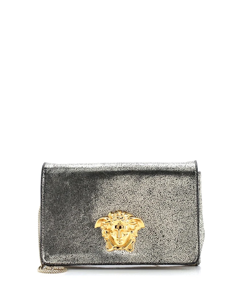 Pre-Owned Versace Small Medusa Chain Clutch Leather