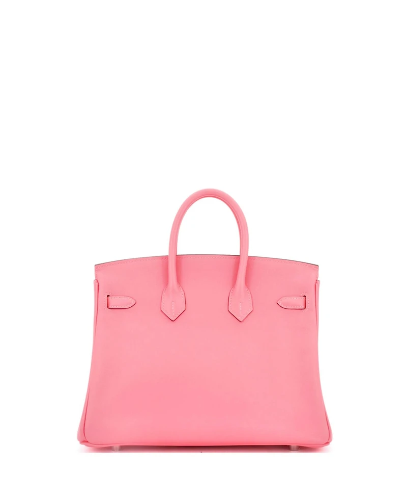 Pre-Owned Hermes Birkin 25 Handbag Pink Swift with Palladium Hardware