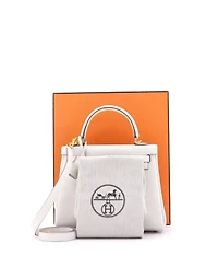 Pre-Owned Hermes Kelly 25 Handbag Light Togo with Gold Hardware