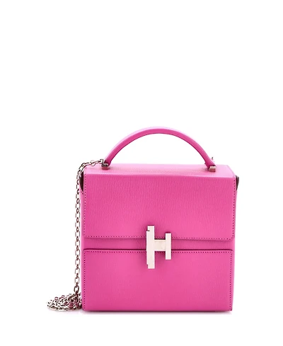 Pre-Owned Hermes Cinhetic Top Handle Bag Chevre Chamkila