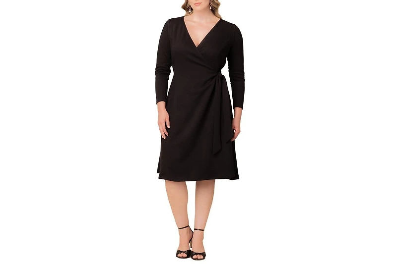 Women's Plus London Sweater Knit Wrap Dress