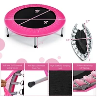 36 Inch Mini Folding Trampoline Portable Recreational Fitness Rebounder