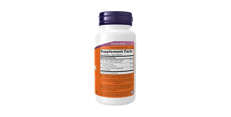 Now Foods Grape Seed ,250 mg ,90 Vcaps