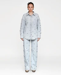 Avec Les Filles Women's All Over Stud Shacket