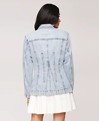 Avec Les Filles Women's Corset Seamed Long Sleeve Jacket