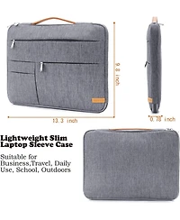 Acer 13.3 inch Laptop Sleeve Bag, Slim Shockproof Handbag, Computer Carrying Case Cover Compatible with MacBook Air/Pro Acer Asus Dell Hp, Grey