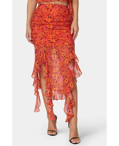 Bebe Ruffle Fringe Skirt