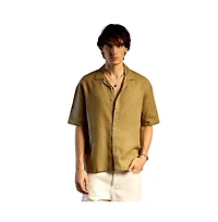 Campus Sutra Men's Quad-Lined Oversized Shirt