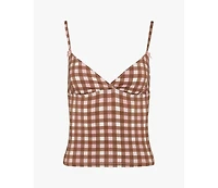 WeWoreWhat Women's Crossover Sleep Cami Tank Top